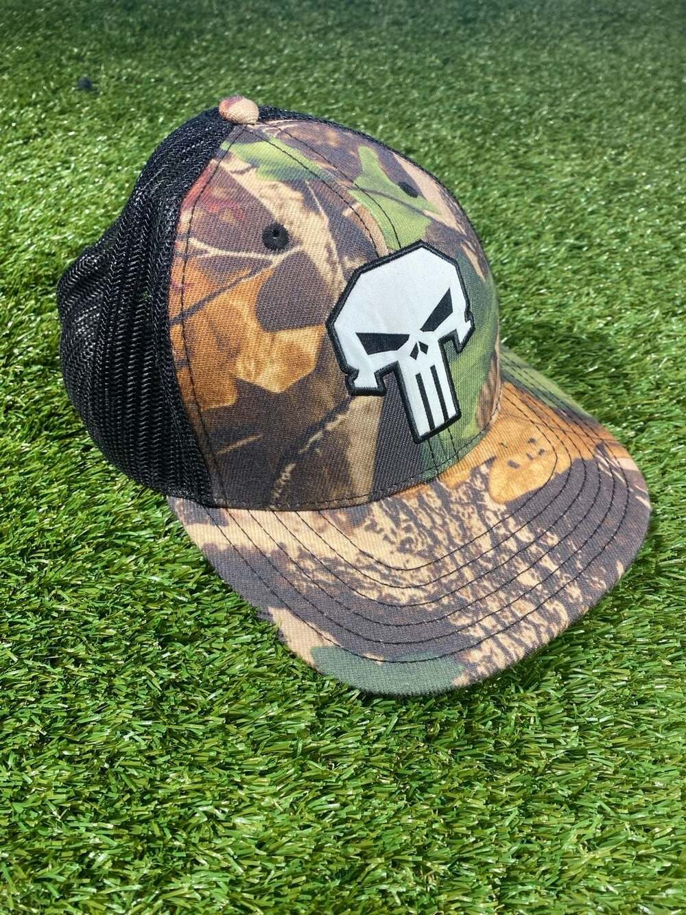 Marvel Punisher Trucker Hat One Size Fits Most Camo Mesh Snapback